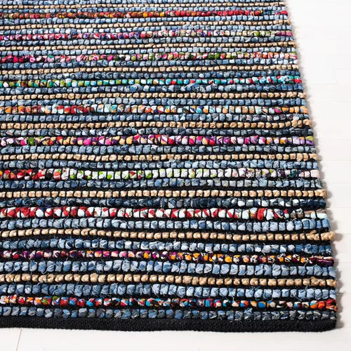 Miniatura 4 de SAFAVIEH Cape Cod Collection - Alfombra de pasillo, 2 pies 3 pulgadas x 6 pies, multicolor y natural, tejido plano hecho a mano de algodón trenzado