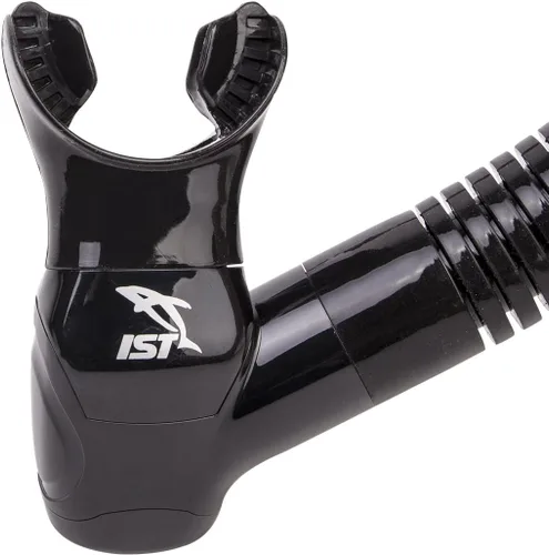 Miniatura 3 de IST Snorkel seco con tubo flexible y protector contra salpicaduras Silicona negra