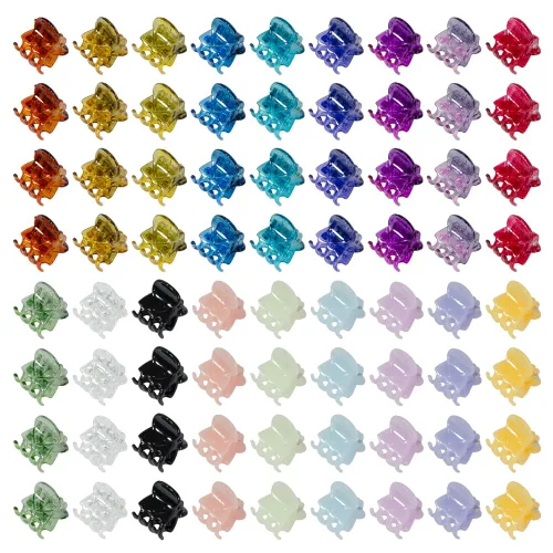 Miniatura 11 de 50 pinzas para el cabello, pinzas multifunción de agarre fuerte para el cabello, color gelatina Color Jelly