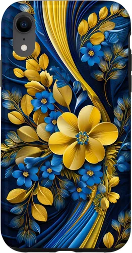 Miniatura 24 de Bandera de estilo floral de Ucrania para iPhone 11 Pro Max - Funda del orgullo ucraniano