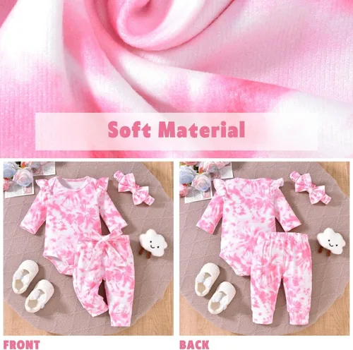 Miniatura 134 de Aalizzwell Conjunto de mameluco acanalado para bebé recién nacido prematuro para otoño e invierno