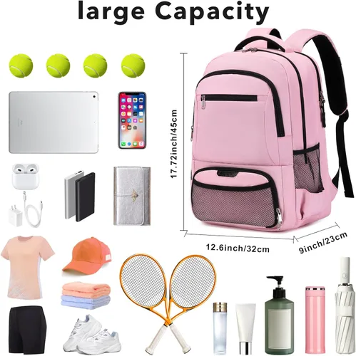 Miniatura 2 de ACESAK Mochila de Tenis Bolsa de Tenis para Mujeres Hombres - Bolsa de Tenis Capacidad para 2 Raquetas, Bádminton Squash, Paletas Pelotas Pickleball