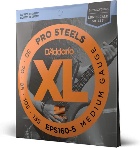 Miniatura 15 de D'Addario XL ProSteels - Cuerdas para bajo - EPS170-6SL - 6 cuerdas - Escala súper larga - Luz regular, 32-130