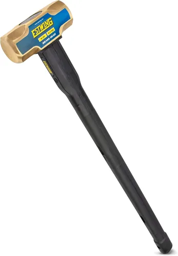 Estwing Martillo de trineo de latón de 6 libras para uso en metalurgia/automoción/minería, cabeza bloqueada de acero, mango indestructible de 30