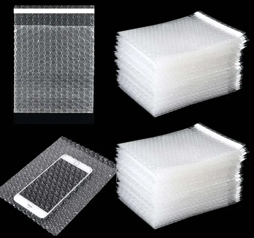 Miniatura 9 de 300 bolsas transparentes autoadhesivas con cojín de burbujas, bolsas a granel, bolsa de burbujas de doble pared, bolsa de plástico a prueba