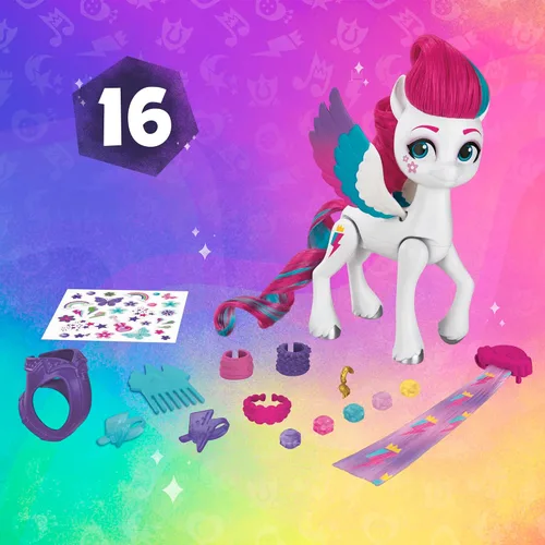 Miniatura 5 de My Little Pony Toys Zipp Storm Style of The Day, muñecas de peinado de 5 pulgadas con moda, juguetes para niñas y niños de 5 años