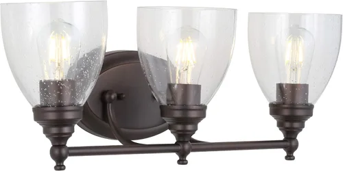 Miniatura 16 de JONATHAN Y Lámpara de pared LED cromada de 5.5 pulgadas, cableado para baño, pantalla de vidrio transparente con semillas, iluminación de pasillo