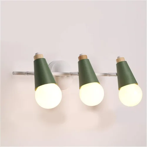 Miniatura 10 de Lámpara de pared nórdica de 3 cabezas, apliques de pared de macarrón ajustables, apliques de pared con botón enchufable, 3 luces, interruptor