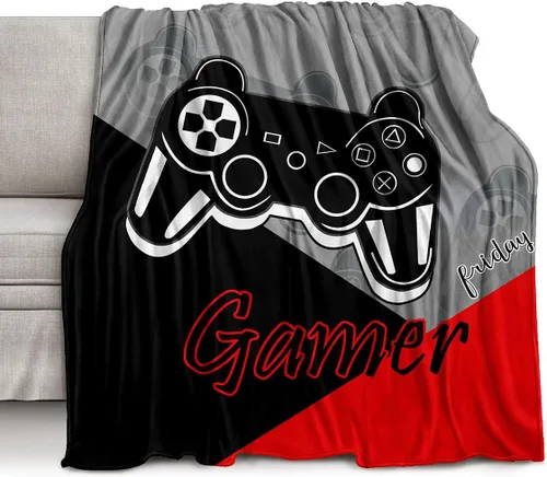 Miniatura 8 de lirs Bedding - Manta de juegos de 60 x 50 pulgadas súper suave, forro polar, regalo para sofá para niños, adolescentes, videojuegos (MT-A01, 60 x 50)