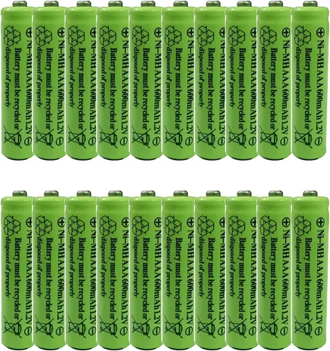 Miniatura 5 de AAA Nimh 600mAh 1.2v batería recargable para luces solares al aire libre lámpara de jardín (12 piezas AAA)
