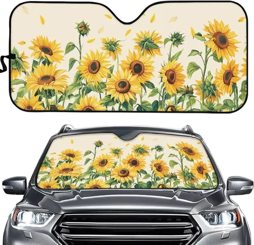 Miniatura 11 de Clohomin - Parasol para parabrisas de coche, bloquea los rayos UV, protector de visera, parasol para mantener tu vehículo fresco, ajuste universal