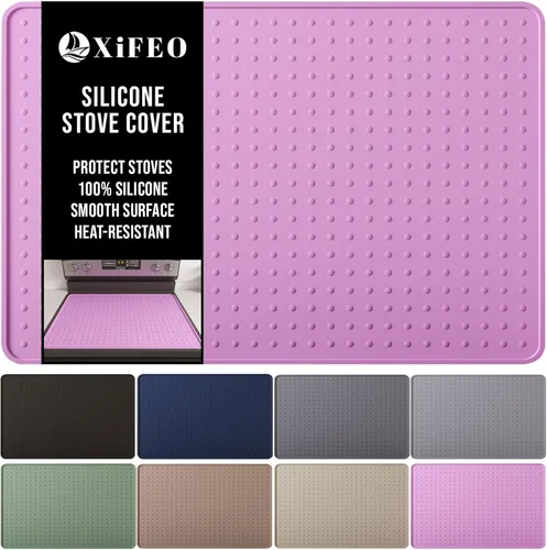 Miniatura 10 de XiFEO Cubierta superior de estufa de silicona para estufa eléctrica, protector superior de estufa de vidrio, cubierta para estufa de superficie