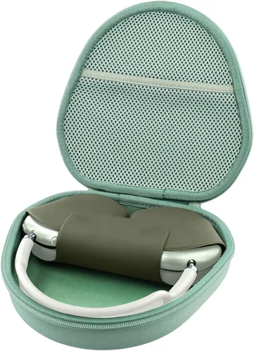 Miniatura 17 de khanka Estuche rígido de transporte para auriculares inalámbricos sobre la oreja de Apple AirPods Max 2/Apple AirPods Max, funda negra