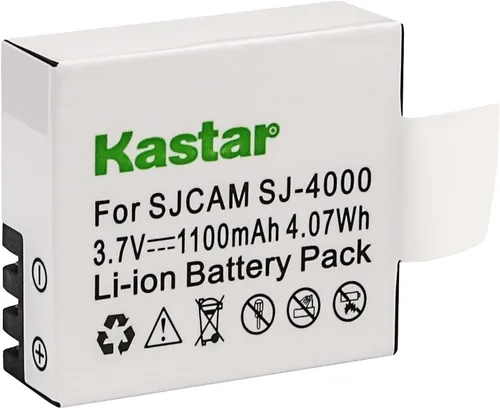 Kastar Paquete de 1 batería de repuesto para SJCAM SJ6000, SJCAM SJ7000, SJCAM SJ8000, SJCAM SJ9000, Pruveeo DV200 cámara de acción deportiva