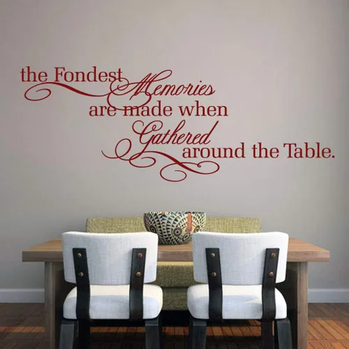 Miniatura 4 de Sweetums Signatures - Adhesivo de pared para comedor, cocina - Los recuerdos más grandes, pegatina reunidos alrededor de la mesa - Varias opciones