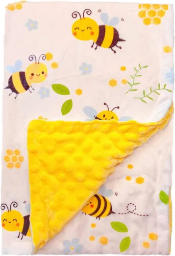 Miniatura 10 de Manta de Felpa Suave Minky para Niños y Niñas - Doble Capa con Respaldo Punteado, de Recién Nacido a Niño Pequeño - Regalos para Baby Shower