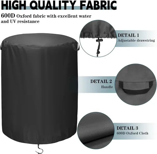 Miniatura 4 de Cubierta para trituradora de madera, cubierta eléctrica impermeable para trituradora de hojas, trituradora de jardín, 33 x 45 pulgadas, color negro