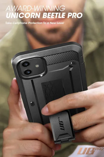 Miniatura 8 de SUPCASE Funda para iPhone 11 con protector de pantalla (Unicorn Beetle Pro), [soporte integrado y clip para cinturón] [protección de grado militar]
