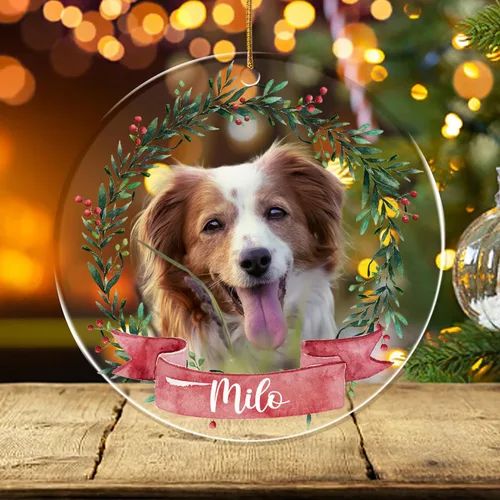 Miniatura 17 de FLOCHIL Adornos de Navidad Personalizados para Gatos Adornos de Navidad Personalizados con Foto y Nombre para Árboles de Navidad, Adornos de Navidad