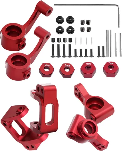 Miniatura 8 de Pieza de actualización para 1/10 ECX 2WD, bloque de ruedas de aleación y bloques de dirección y portadores de eje trasero para Ecx 1/10 2WD Ruckus