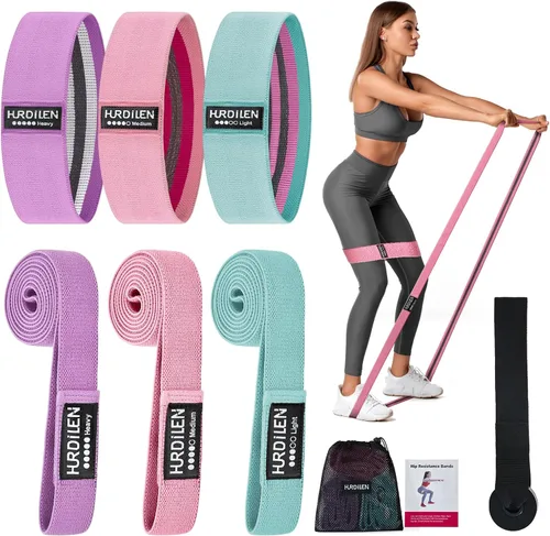 Juego de bandas de resistencia para entrenamiento, 3 bandas de dominadas y 3 bandas de asistencia con anclaje de puerta para piernas, glúteos,