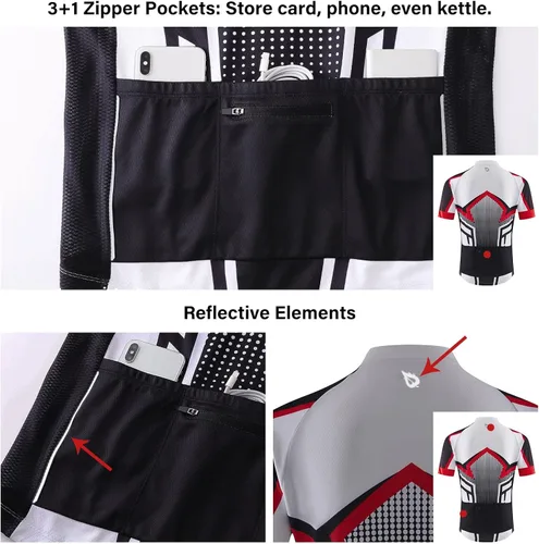 Miniatura 5 de BALEAF Men's Cycling Jersey Short Sleeve Bike Shirts 4 Pockets Road Biking Tops Full Zip Clothing MTB Breathable UPF 50+
