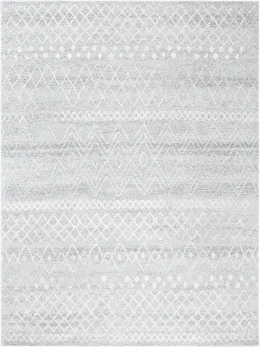 Miniatura 3 de SAFAVIEH Madison Collection - Alfombra decorativa de 2 x 3 pies, color marfil y carbón, diseño marroquí bohemio envejecido, no desprende pelusa