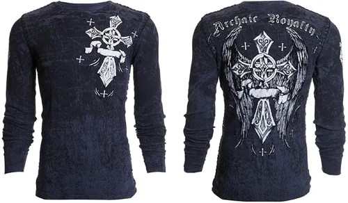 Archaic by Affliction - Camisa térmica para hombre, color carbón