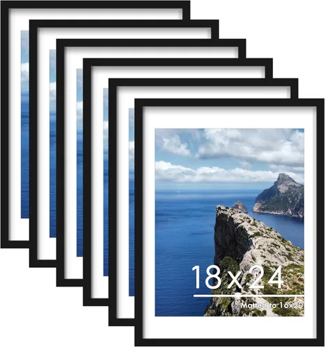 Miniatura 59 de PEALSN - Juego de 6 portarretratos de 5 x 7 pulgadas para fotos de 4 x 6 pulgadas con paspartú/5 x 7 pulgadas sin paspartú, para montaje en Negro