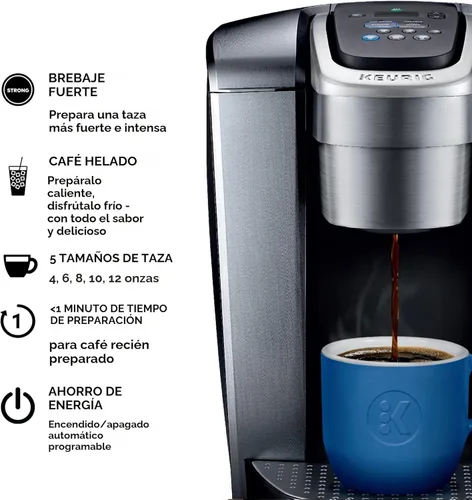Miniatura 3 de Keurig K-Elite - Cafetera de cápsulas K-Cup de una sola porción, con control de fuerza y temperatura, capacidad de café helado, tamaño de Brushed