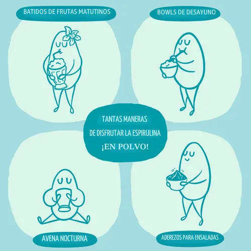 Miniatura 5 de KOS Polvo de espirulina orgánica – Certificado orgánico por USDA, 109 porciones de superalimento en polvo para batidos y jugos, algas azules verdes