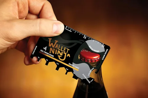 Miniatura 2 de Billetera Ninja 18 en 1, herramienta de tamaño tarjeta de crédito y de múltiples propósitos