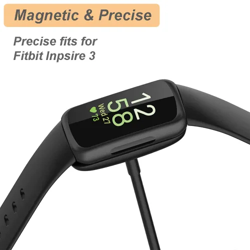 Miniatura 4 de Nisyctk Cargador para Fitbit Inspire 3, cable de carga USB de repuesto para Fitbit Inspire 3 (3.3 pies/3.3 ft) (1)