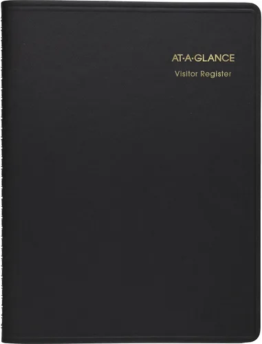 Miniatura 3 de AT-A-GLANCE 8058005 Libro de registro de visitantes reciclado, negro, 8 12 x 11