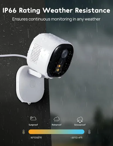 Miniatura 9 de winees Cámaras de seguridad para exteriores, cámaras Wi-Fi 2K con cable para seguridad en el hogar, cámara interior 2.4G, detección de IA
