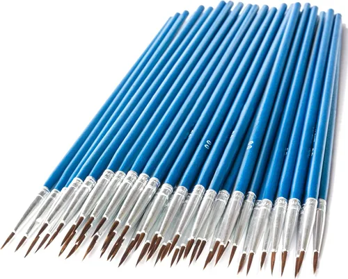 60 pinceles de pintura en miniatura con punta fina, 00 pinceles de pintura pequeños para acuarela al óleo acrílico, arte de uñas, manualidades