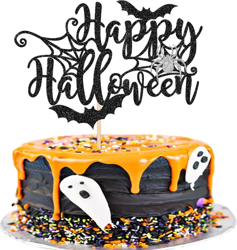 Miniatura 31 de 1 paquete de decoración de pastel de Halloween con purpurina para Halloween, fantasma, calabaza, pastel para casa encantada, bruja, calabaza, 7
