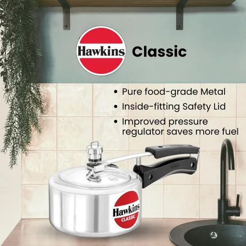 Miniatura 8 de Olla a presión de aluminio Hawkin Classic CL15, pequeña, 0.4 galones, color plateado, Plateado