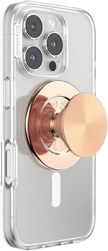 Miniatura 18 de Agarre para teléfono PopSockets con soporte expandible, agarre adhesivo - Confeti de aluminio oro rosa Lámina de oro rosa