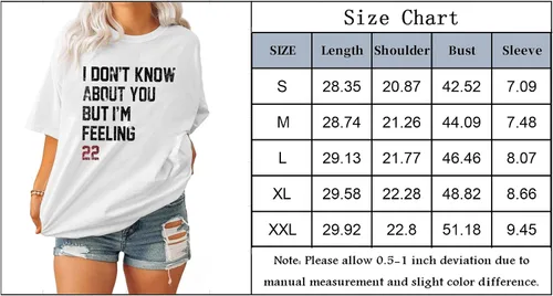 Miniatura 6 de Camiseta de manga corta con texto en inglés "I Don't Know About You But I'm Feeling 22" para mujer, álbum de música, cantante, regalo para fanáticos