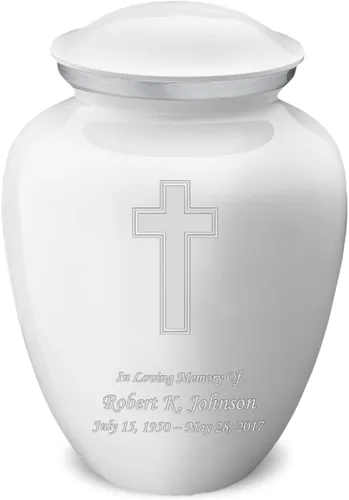 Miniatura 28 de Geturns Embrace - Urnas de cremación cruzadas personalizadas para adultos para cenizas humanas, urna funeraria grande negra para mujeres y hombres
