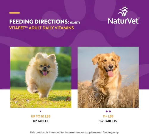 Miniatura 7 de NaturVet VitaPet Vitaminas diarias para perros con ayuda respiratoria – Incluye espectro completo de vitaminas, minerales, ácidos grasos omega-6