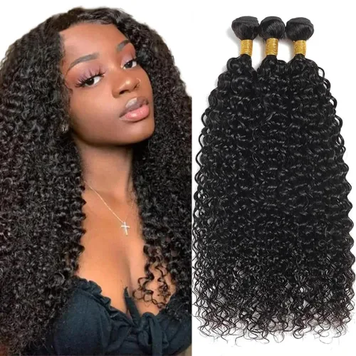 Miniatura 46 de Extensiones de pelo rizado brasileño de Selina, pelo virgen brasileño, 100 gramos/paquete, color natural (16 pulgadas, rizado)