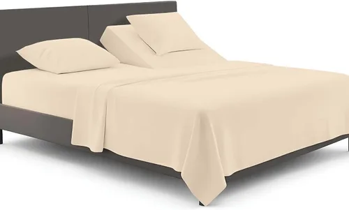 Miniatura 13 de SGI bedding Juego de sábanas de microfibra ajustable de 28 pulgadas con parte superior flexible de cabeza dividida, ultra suave, refrescante