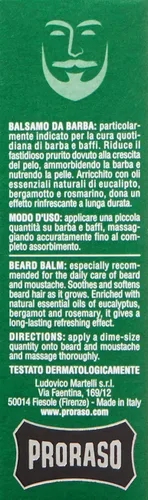 Miniatura 8 de Proraso - Bálsamo para barba para hombres, nutre y suaviza el crecimiento de la barba nueva y las barbas cortas