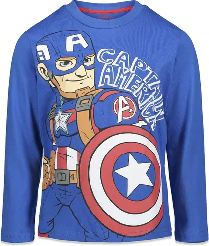 Miniatura 2 de Marvel Paquete de 3 camisetas de manga larga de los Vengadores para niños pequeños