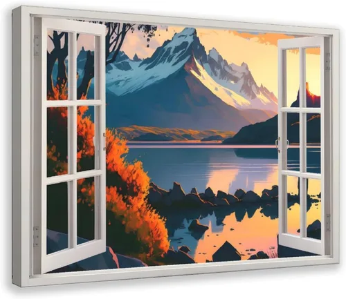 Miniatura 27 de JDBeehpy Arte de pared de vaca de las tierras altas de granja, bandera americana, sin marco, póster patriótico para el Día de la Independencia del 4