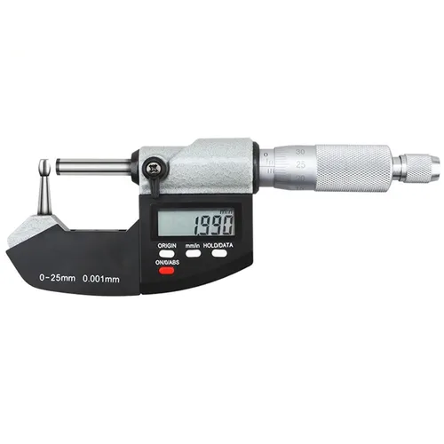 Miniatura 10 de Micrometro de Punto, 30 Grados, 0-1" / 0-25mm, Resolución de 0,00005", Pulgadas/Métrico, Acero Inoxidable, Pulgadas/Métrico