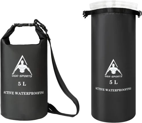 Oak-Sports Dry Bag Mochila impermeable de 5L/10L/20L, bolsa de playa ligera con doble cierre de cremallera para natación, kayak, senderismo,