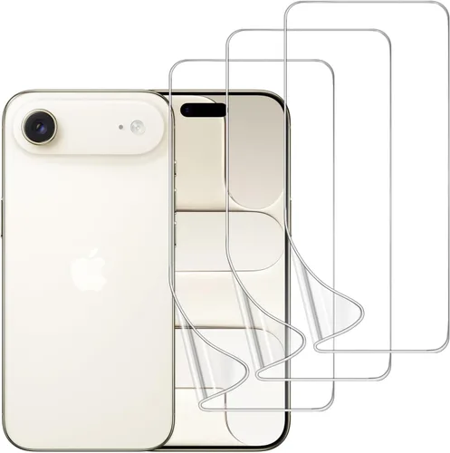 Miniatura 15 de Paquete de 3 protectores de pantalla de TPU para iPhone 15 Pro Max, película de hidrogel transparente HD transparente suave y flexible compatible